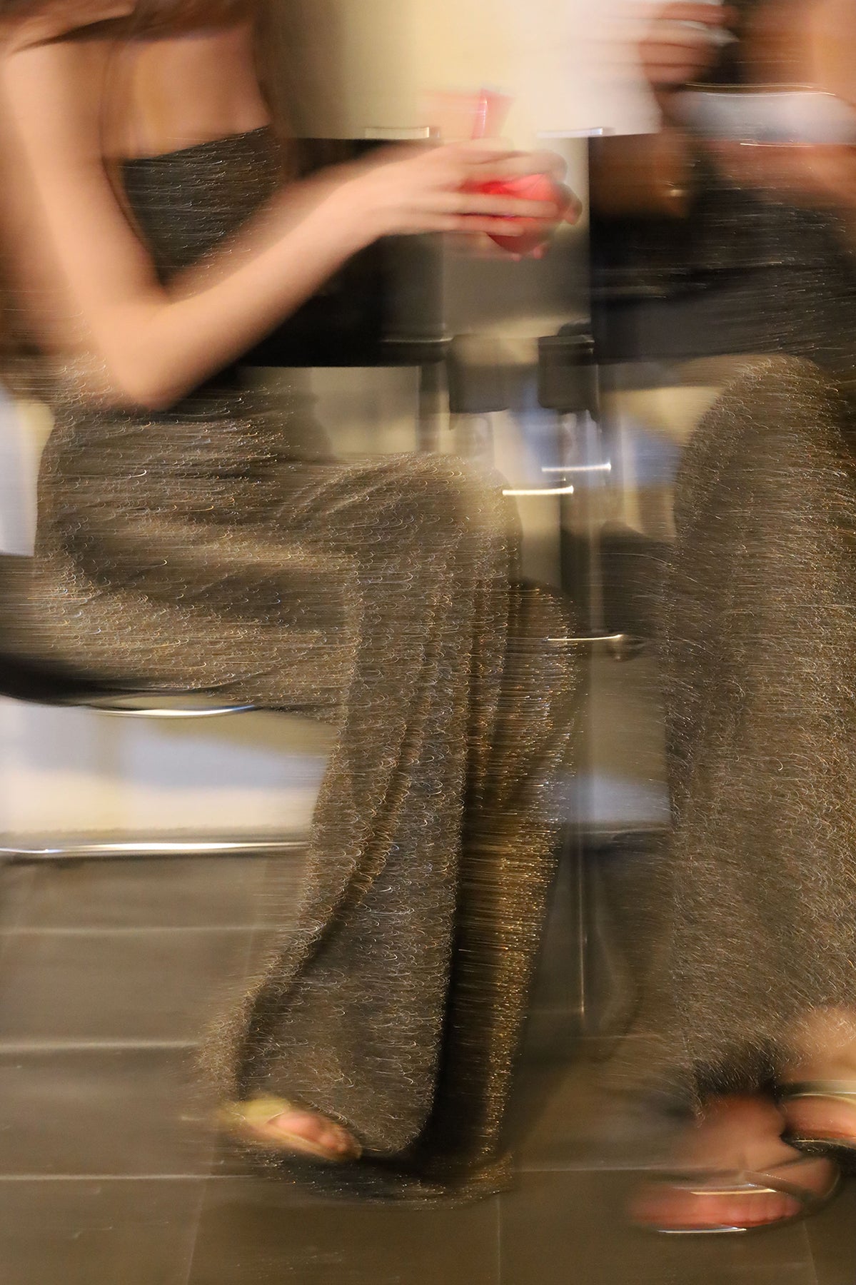 conjunto punto lurex negro con brillo