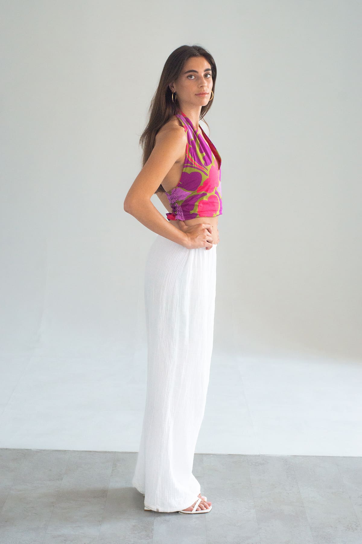 Top con estampado floral