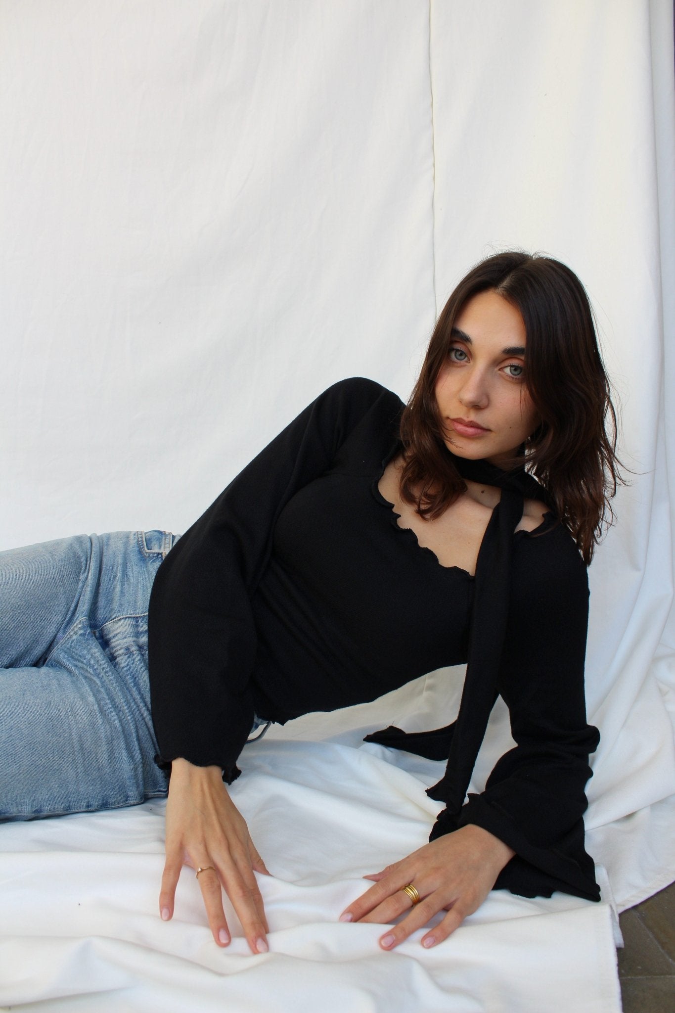 jersey algodon negro