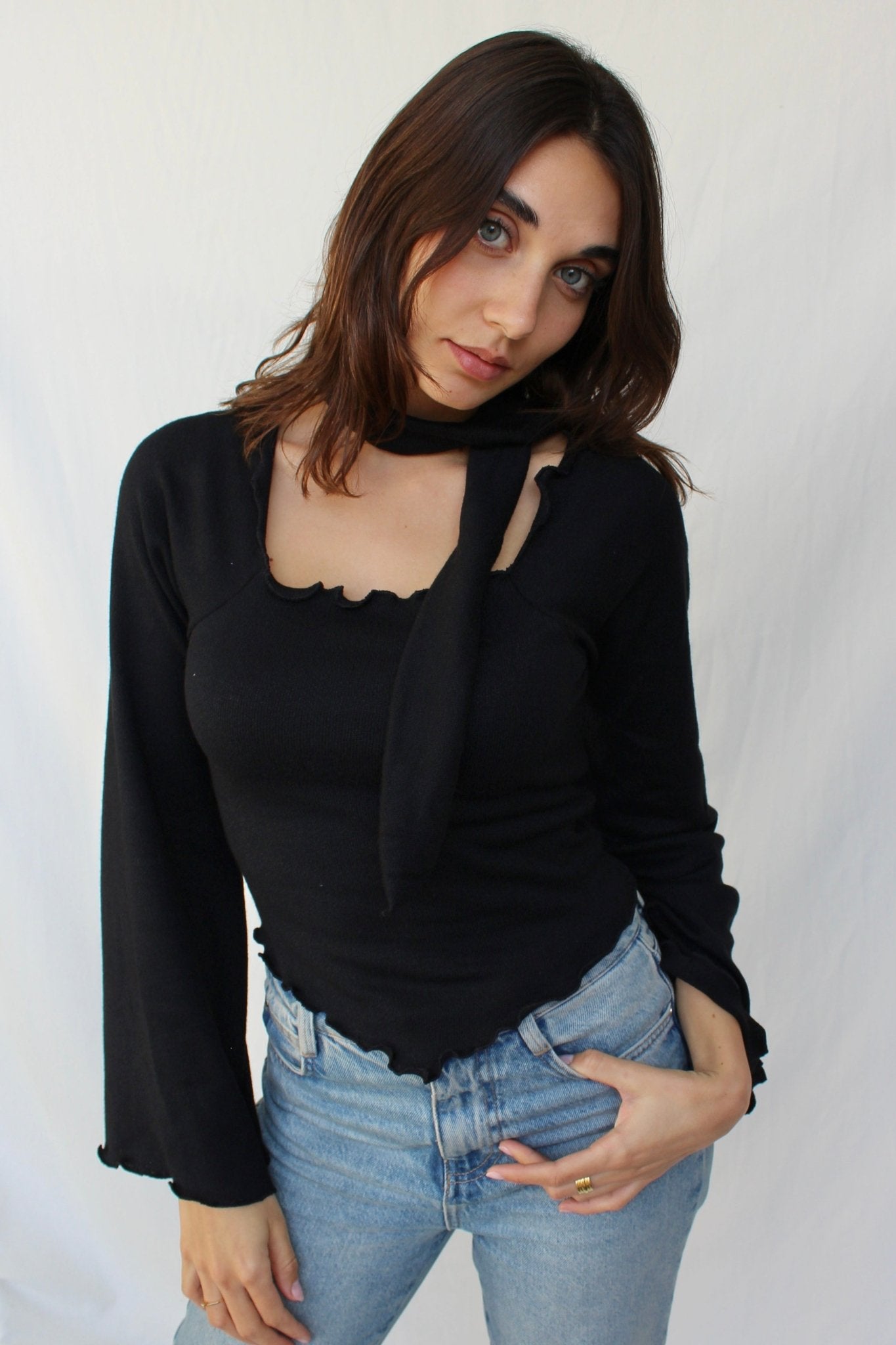 jersey algodon negro